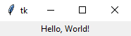 Tkinter Привет, мир!