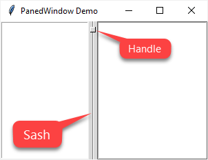 Пример sash и handle