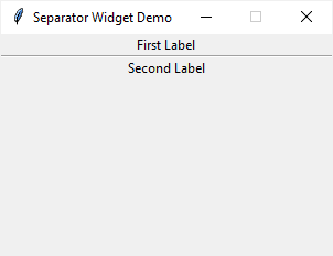 Пример использования виджета-разделителя