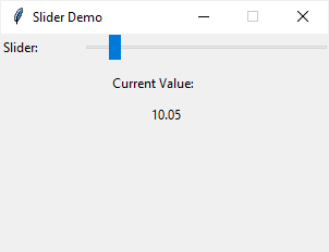 Как использовать виджет слайдера Tkinter