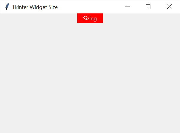 Демонстрация размера виджета tkinter