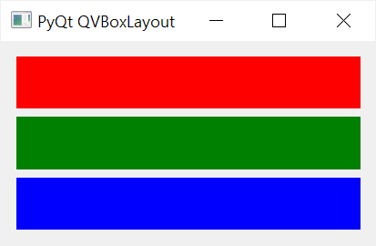 PyQt QVBoxLayout - QLabel