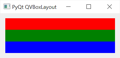 PyQt QVBoxLayout — настройка пространств