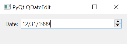 Использование класса PyQt QDateEdit