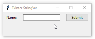Пример использования StringVar в Tkinter